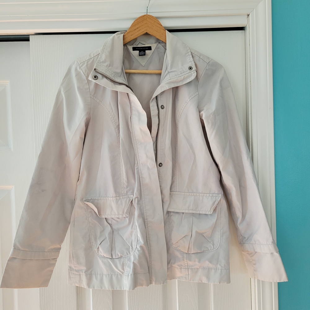 Tommy Hilfiger Women's Light Gray Utility Jacket